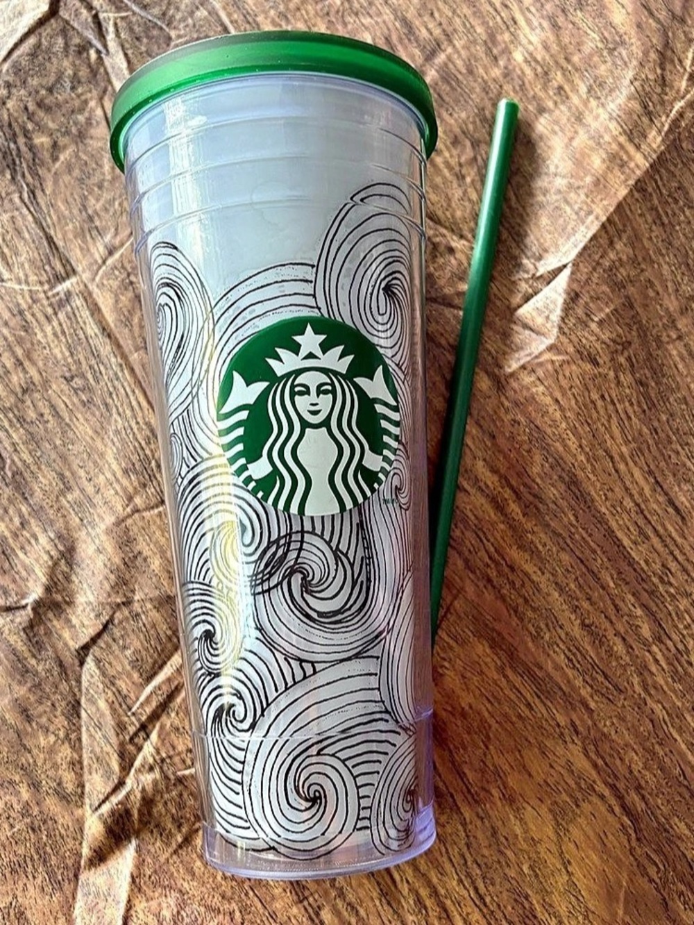Starbucks Dot Collection Ink Waves Venti Cold Cup Tumbler venti